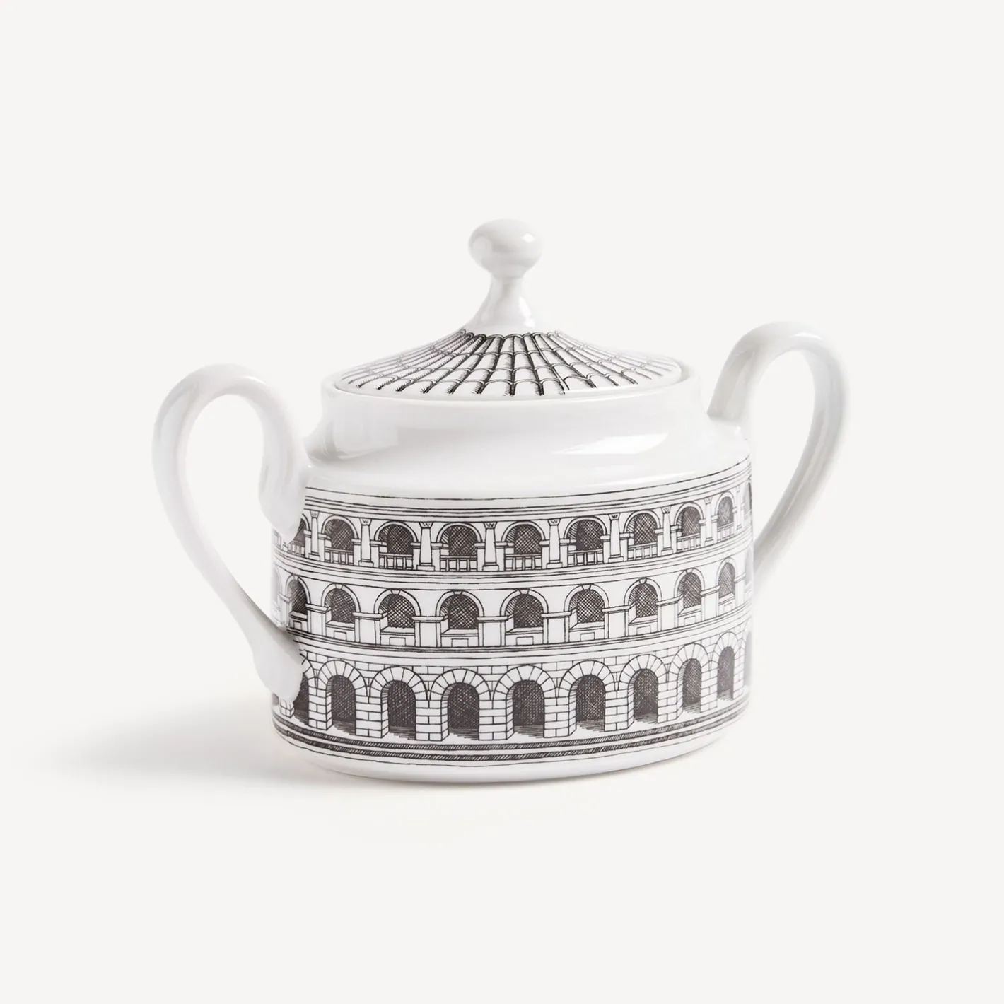 Fornasetti Set Da Te E Caffe^Zuccheriera Architettura Bianco Nero