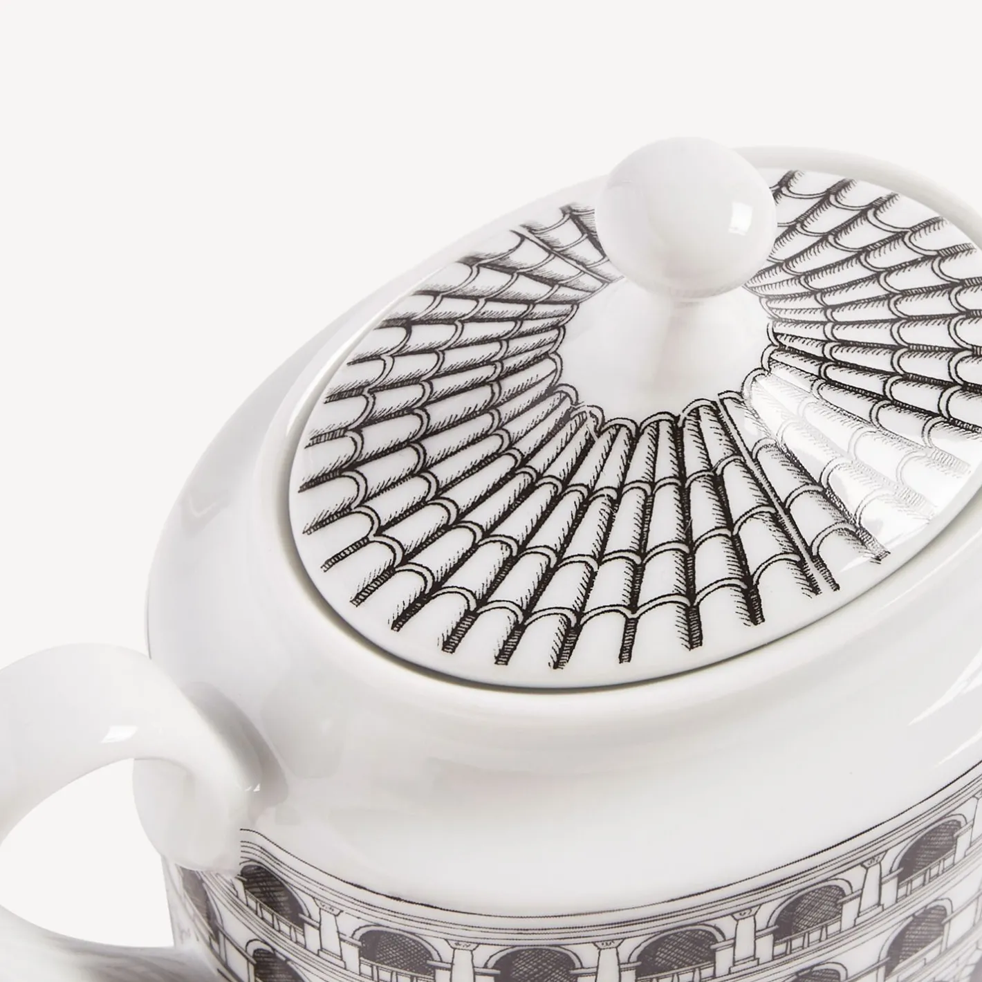 Fornasetti Set Da Te E Caffe^Zuccheriera Architettura Bianco Nero