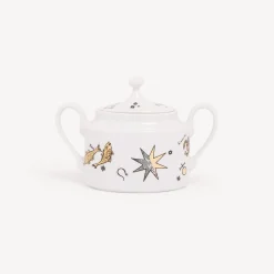 Fornasetti Set Da Te E Caffe^Zuccheriera Astronomici Bianco/Nero/Oro