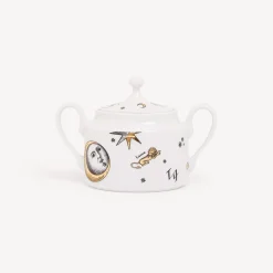 Fornasetti Set Da Te E Caffe^Zuccheriera Astronomici Bianco/Nero/Oro