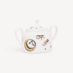 Fornasetti Set Da Te E Caffe^Zuccheriera Astronomici Bianco/Nero/Oro
