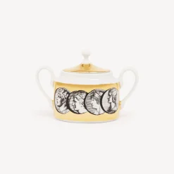 Fornasetti Set Da Te E Caffe^Zuccheriera Cammei Bianco/Nero/Oro