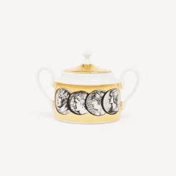 Fornasetti Set Da Te E Caffe^Zuccheriera Cammei Bianco/Nero/Oro