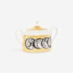 Fornasetti Set Da Te E Caffe^Zuccheriera Cammei Bianco/Nero/Oro