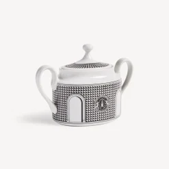 Fornasetti Set Da Te E Caffe^Zuccheriera Facciata Quattrocentesca Bianco Nero