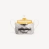 Fornasetti Set Da Te E Caffe^Zuccheriera Tema E Variazioni Bianco/Nero/Oro