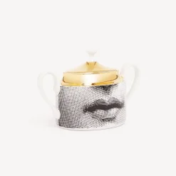 Fornasetti Set Da Te E Caffe^Zuccheriera Tema E Variazioni Bianco/Nero/Oro