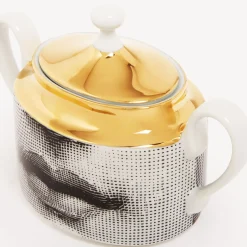 Fornasetti Set Da Te E Caffe^Zuccheriera Tema E Variazioni Bianco/Nero/Oro